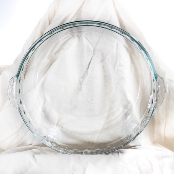 Pyrex Other - Pyrex 9.5" Glass Pie Plate Dish #229 USA Made Clear Fluted Edge Bakeware